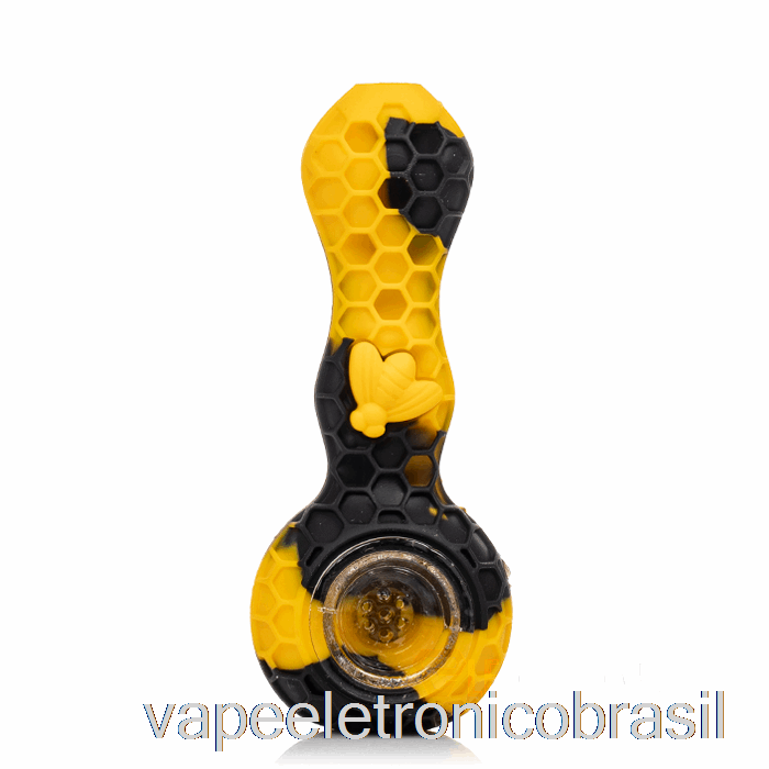 Vape Recarregável Stratus Bee Silicone Colher Sol (preto / Amarelo)